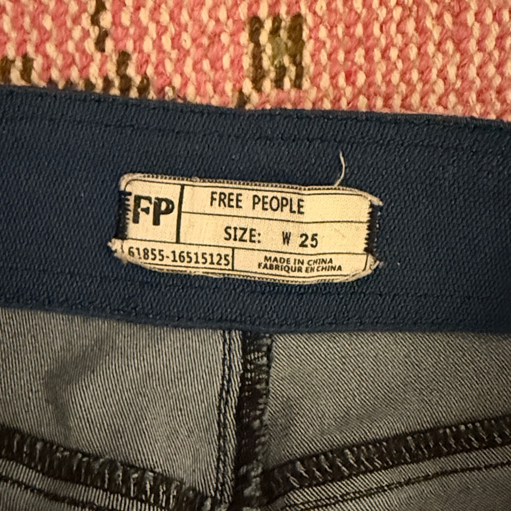 Free People Blue Flare Pull On Jeans Size 25 - Picture 4 of 5